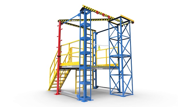  д. Алапурская. АО «Газстройпроект» запустил новый полигон «Альпинист» для тренировок высотных работ